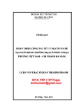 Luận văn Thạc sĩ Quản trị kinh doanh: Hoàn thiện công tác xử lý nợ có vấn đề tại Ngân hàng thương mại cổ phần Ngoại thương Việt Nam – Chi nhánh Đà Nẵng