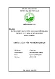 Khóa luận tốt nghiệp: Đánh giá hiện trạng nước sinh hoạt trên địa bàn thị trấn Xuân Hòa, huyện Hà Quảng, tỉnh Cao Bằng