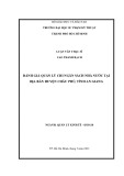 Luận văn Thạc sĩ Quản lý kinh tế: Đánh giá quản lý chi ngân sách nhà nước tại địa bàn huyện Châu Phú, tỉnh An Giang