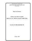 Luận án Tiến sĩ Kinh tế: Nâng cao chất lượng dịch vụ lưu trú du lịch Campuchia