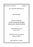 Tóm tắt Luận văn Thạc sĩ Quản lý công: Quản lý nhà nước về phát thanh truyền hình trên địa bàn tỉnh Quảng Bình