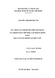 Tóm tắt Luận án Tiến sĩ Kinh tế: Các nhân tố ảnh hưởng đến xét đoán của kiểm toán viên độc lập trong kiểm toán báo cáo tài chính tại Việt Nam