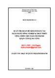 Luận văn Thạc sĩ Quản trị kinh doanh: Quản trị quan hệ khách hàng tại Ngân hàng Nông nghiệp và Phát triển Nông thôn Việt Nam chi nhánh quận Cẩm Lệ - Đà Nẵng