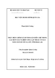 Tóm tắt Luận văn Thạc sĩ Quản lý công: Thực hiện chính sách tinh giản biên chế trong các đơn vị sự nghiệp công lập thuộc ủy ban nhân dân huyện Ea Súp, tỉnh Đắk Lắk