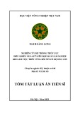 Tóm tắt Luận án Tiến sĩ Kỹ thuật: Nghiên cứu hệ thống thủy lực điều khiển neo giữ liên hợp máy lâm nghiệp khi làm việc trên vùng đồi núi có độ dốc lớn