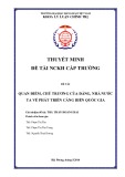 Đề tài nghiên cứu khoa học cấp trường: Quan điểm, chủ trương của đảng, nhà nước ta về phát triển cảng biển quốc gia
