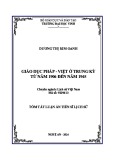 Tóm tắt Luận án Tiến sĩ Lịch sử: Giáo dục Pháp - Việt ở Trung Kỳ từ năm 1906 đến năm 1945