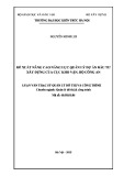 Luận văn Thạc sĩ Quản lý đô thị và công trình: Đề xuất nâng cao năng lực quản lý dự án đầu tư xây dựng của Cục Kho vận, Bộ Công an