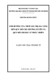 Luận văn Thạc sĩ Kinh tế: Ảnh hưởng của thuế giá trị gia tăng đến quy mô chi thường xuyên và quy mô chi đầu tư phát triển