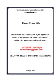 Luận văn Thạc sĩ Tài chính ngân hàng: Phát triển hoạt động tín dụng tại Ngân hàng Nông nghiệp và Phát triển Nông thôn Việt Nam - Chi nhánh Láng Hạ