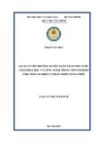 Luận án Tiến sĩ Kinh tế: Quản lý chi thường xuyên ngân sách nhà nước cho khoa học và công nghệ trong nông nghiệp ở Bộ Nông nghiệp và Phát triển nông thôn