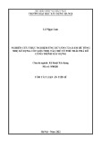 Tóm tắt Luận án Tiến sĩ: Nghiên cứu thực nghiệm ứng xử uốn của dầm bê tông nhẹ sử dụng cốt liệu nhẹ tái chế từ phế thải phá dỡ công trình xây dựng