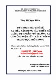 Luận văn Thạc sĩ Giáo dục học: Dạy học theo chủ đề và việc vận dụng vào thiết kế giảng dạy phần 