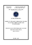 Tóm tắt Luận án Tiến sĩ Khoa học vật chất: Nghiên cứu tổng hợp và định hướng ứng dụng của vật liệu carbon cấu trúc nano từ nguồn chitin