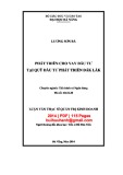 Luận văn Thạc sĩ Quản trị kinh doanh: Phát triển cho vay đầu tư tại Quỹ đầu tư phát triển Đắk Lắk