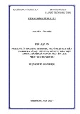 Luận án Tiến sĩ Sinh học: Nghiên cứu đa dạng sinh học, nguồn lợi hải miên (Porifera) ở một số vùng biển ven đảo Việt Nam và đánh giá nguồn nguyên liệu phục vụ cho y dược