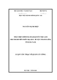 Luận văn Thạc sĩ Quản lý công: Thực hiện chính sách giải quyết việc làm cho thanh niên trên địa bàn huyện Thanh Liêm, tỉnh Hà Nam