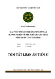 Tóm tắt Luận án Tiến sĩ Kinh tế phát triển: Giải pháp nâng cao chất lượng tư vấn hướng nghiệp và dạy nghề cho lao động nông thôn tỉnh Thái Bình