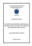 Luận án Tiến sĩ Quản lý kinh tế: Các nhân tố ảnh hưởng đến ý định tham gia bảo hiểm xã hội tự nguyện của người dân ở vùng đồng bằng sông Cửu Long