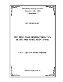 Khóa luận tốt nghiệp đại học: Ứng dụng phần mềm Mathematica để giải một số bài toán cơ học