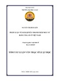Tóm tắt Luận văn Thạc sĩ Luật học: Pháp luật về giải quyết tranh chấp đầu tư bằng toà án ở Việt Nam