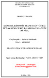 Luận văn Thạc sĩ Quản trị kinh doanh: Kiểm tra, kiểm soát thanh toán vốn đầu tư xây dựng cơ bản tại kho bạc nhà nước Đà Nẵng