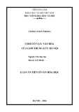 Tóm tắt Luận án Tiến sĩ Văn hóa học: Chơi cổ vật: văn hóa của giới trung lưu Hà Nội
