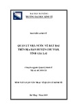 Tóm tắt luận văn Thạc sĩ Quản lý kinh tế: Quản lý nhà nước về đất đai trên địa bàn huyện Chư Păh, tỉnh Gia Lai