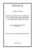 Tóm tắt Luận án Tiến sĩ Khoa học giáo dục: Quản lý giáo dục kỷ luật tích cực ở các trường trung học phổ thông vùng Đồng bằng sông Cửu Long