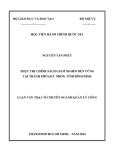 Luận văn Thạc sĩ Quản lý công: Thực thi chính sách giảm nghèo bền vững tại thành phố Quy Nhơn, tỉnh Bình Định