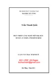 Luận văn Thạc sĩ Kinh tế: Phát triển làng nghề trên địa bàn huyện An Nhơn, tỉnh Bình Định