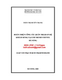 Luận văn Thạc sĩ Quản trị kinh doanh: Hoàn thiện công tác quản trị quan hệ khách hàng tại chi nhánh Viettel Đà Nẵng