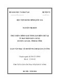 Tóm tắt Luận văn Thạc sĩ Quản lý công: Thực hiện chính sách tinh giản biên chế tại Ủy ban nhân dân cấp xã, huyện Can Lộc, tỉnh Hà Tĩnh