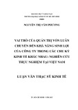 Luận văn Thạc sĩ Kinh tế: Vai trò của quản trị vốn luân chuyển đến khả năng sinh lợi của công ty trong các chu kỳ kinh tế khác nhau - Nghiên cứu thực nghiệm tại Việt Nam