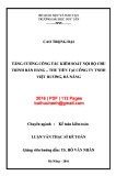 Luận văn Thạc sĩ Kế toán: Tăng cường công tác kiểm soát nội bộ chu trình bán hàng - thu tiền tại Công ty TNHH Việt Hương - Đà Nẵng