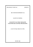Luận văn Thạc sĩ Quản lý công: Giải quyết tố cáo thuộc thẩm quyền UBND cấp huyện, tỉnh Hải Dương