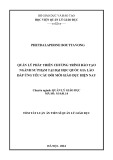 Tóm tắt Luận án Tiến sĩ Quản lý giáo dục: Quản lý phát triển chương trình đào tạo ngành Sư phạm tại Đại học Quốc gia Lào đáp ứng yêu cầu đổi mới giáo dục hiện nay