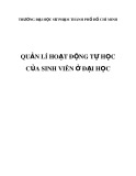 Tiểu luận: Quản lý hoạt động tự học của sinh viên ở Đại học