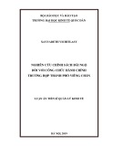 Luận án Tiến sĩ Quản lý kinh tế: Nghiên cứu chính sách đãi ngộ đối với công chức hành chính trường hợp thành phố Viêng Chăn