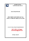 Luận văn Thạc sĩ Quản trị kinh doanh: Phát triển nguồn nhân lực tại Công ty TNHH MTV Điện lực Đà Nẵng