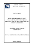 Tóm tắt luận văn Thạc sĩ Tài chính ngân hàng: Hoàn thiện hoạt động quản lý ngân sách nhà nước cấp huyện tại phòng Tài chính - Kế hoạch huyện Phú Lộc tỉnh Thừa Thiên Huế