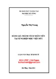 Luận văn Thạc sĩ Quản trị kinh doanh: Đánh giá thành tích nhân viên tại xí nghiệp mộc Việt Đức