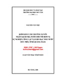 Luận văn Thạc sĩ Kế toán: Kiểm soát chi thường xuyên ngân sách nhà nước đối với đơn vị sự nghiệp công lập tại Kho bạc Nhà nước Đức Phổ, tỉnh Quảng Ngãi