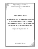 Luận văn Thạc sĩ Kinh tế: Phân tích các yếu tố nội tại tác động đến tỷ suất sinh lợi các công ty ngành công nghiệp chế biến và chế tạo niêm yết tại Sở giao dịch chứng khoán Tp.HCM