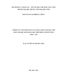 Luận án Tiến sĩ Giáo dục học: Nghiên cứu giải pháp nâng cao chất lượng giáo dục thể chất cho học sinh trung học phổ thông thủ đô Viêng Chăn - Lào
