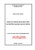 Luận văn Thạc sĩ Quản trị kinh doanh: Đánh giá thành tích nhân viên tại trường Đại học Quang Trung