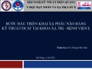Báo cáo: Bước đầu triển khai xạ phẫu não bằng kỹ thuật DCAT tại khoa xạ trị - bệnh viện E