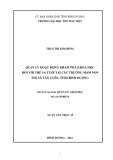 Luận văn Thạc sĩ Quản lý giáo dục: Quản lý hoạt động khám phá khoa học đối với trẻ 5-6 tuổi tại các trường mầm non thị xã Tân Uyên, tỉnh Bình Dương