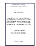 Luận án Tiến sĩ Kinh tế: Nghiên cứu các yếu tố thúc đẩy hoạt động đầu tư trực tiếp ra nước ngoài của các doanh nghiệp ở một số nước Châu Á - bài học kinh nghiệm và khả năng vận dụng với Việt Nam