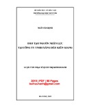 Luận văn Thạc sĩ Quản trị kinh doanh: Đào tạo nguồn nhân lực tại Công ty TNHH Xăng dầu Kiên Giang